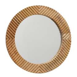 Kerek tükör mangófából készült keretben LUKE, Ø 56 cm