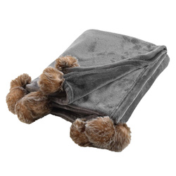 Puha SNOWY plüss takaró pomponokkal, 125 x 150 cm