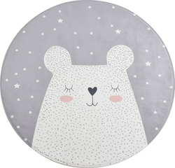 Gyermek szőnyeg, állatfigura, kerek, Ø 100 cm