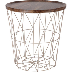 Oldalasztal kosárral, 37 x 39 cm