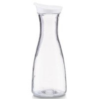 Üveg kancsó hideg italokhoz, befőttes üveg, 900 ml, fehér