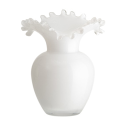 VUOLLE dekoratív üvegváza, 19 cm