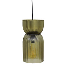 Zöld üveg függőlámpa ANCEL, Ø 14 cm