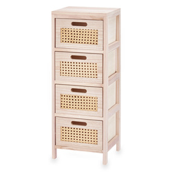 4 fiókos komód, bécsi fonás, 25 x 27 x 73 cm