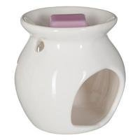 Dekoratív, fehér illatos kandalló + illatos viasz, 30 g, rózsa