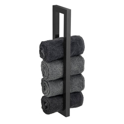 Fekete matt festett acél törölközőtartó, REITANI, WENKO