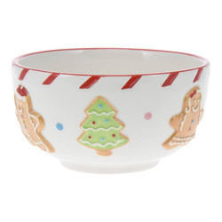 Karácsonyi tálka, 12 cm, MÉZESKALÁCS