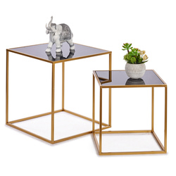 LUVO nappali kávézóasztal szett, négyzet alakú, 2 darab