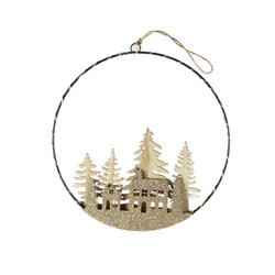 LED-es függeszthető karácsonyi dísz, Ø 20 cm