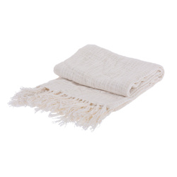 Ágytakaró rojtokkal, 130 x 170 cm