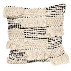 Dekoratív párna bojtokkal, pamut, 45 x 45 cm