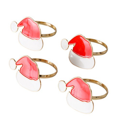 TIPSY ünnepi mintás szalvétagyűrűk, 4 db.