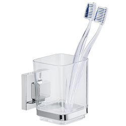 QUADRO fogkefe tartó, Vacuum-Loc, WENKO, ezüst