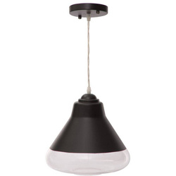 Függőlámpa, fekete, Ø 25 cm