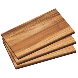 Tálcák snackek tálalásához, 3 darabos készlet, akácfa, 23 x 15 cm, Kesper