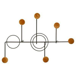 Fali ruhafogas HOTEL, fém, 6 bársonyos akasztóval, 55 x 38,5 cm