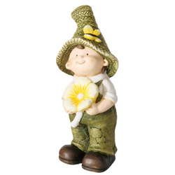 Dekoratív figura Gyermek virággal, magassága 45 cm