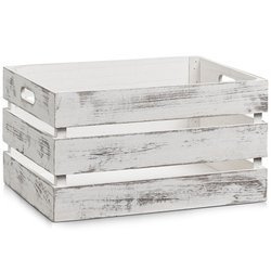 VINTAGE WHITE tárolódoboz, fa, 39 x 29 x 21 cm, ZELLER