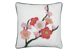 Díszpárna díszítéssel, SCARLETT, 40 x 40 cm