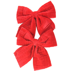 Bársonyos masnik, 2 db, 15 x 13 cm