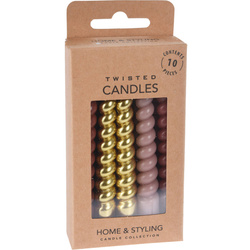 Paraffin spirális asztali gyertyák, 10 cm