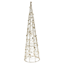 Drót karácsonyfa, LED-es figura 60 cm