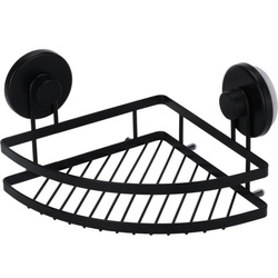 Sarokpolc zuhanyhoz, tapadókorongos, fém, 20 x 20 x 12,5 cm