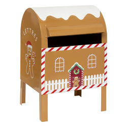 Fém levélszekrény Mikulásnak, 34 cm