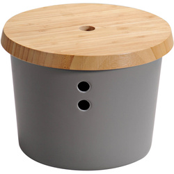 Étel tároló bambusz fedéllel, Ø 21cm, KESPER