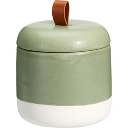 Kerámia vattapamacs tartó THE PASTELS, Ø 10 cm, zöld