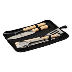 Elegáns tárolóban lévő grillező készlet, 4 elem.