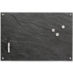 Üvegfelületű mágneses tábla, szárazon törölhető felület mágneses üveggel bevonva, könnyen telepíthető termék, 40x60, ZELLER