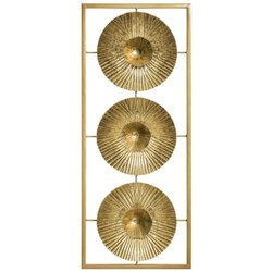 Fali dekoráció esernyőmintával keretben, 25 x 61 cm