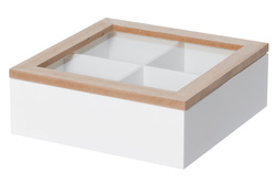 Zárható doboz rekesszel, 20 x 20 x 7 cm