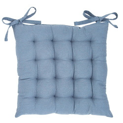 Konyhai székpárna COMFORT, kötözhető, 38 x 38 cm, világoskék színben.