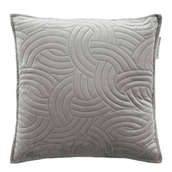 SOLANGE dekoratív párna a nappaliba, dombornyomott minta, ezüst színű