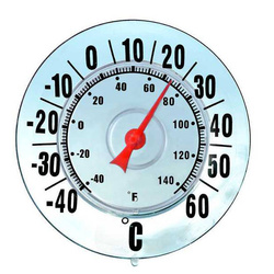 Ablakthermometer, fúrás nélküli szerelés, Ø 18 cm