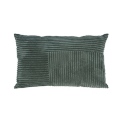 Díszpárna elöl kordbársony folttal, 30 x 50 cm