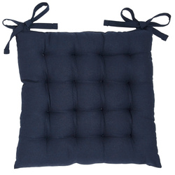 Konyhai székpárna COMFORT, kötözhető, 38 x 38 cm, sötétkék