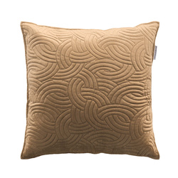 Fényes dekoratív párnahuzat a nappaliba SOLANGE, dombornyomott minta, barna