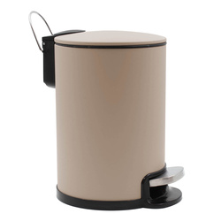 Fürdőszobai szemetes, lágy záródású, 3 l, METALINE