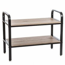 Cipőtartó, lábbeli, 2 szintes polc 7 párhoz, fából készült