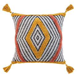 TERANGA díszpárna bojtokkal, 40 x 40 cm