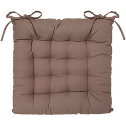 Székpárna kötővel, 38 x 38 cm, taupe