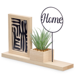 Álló fényképkeret növénnyel, 33 x 24 x 7 cm