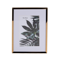 Fém fotókeret, paszpartu, 20,8 x 15,5 x 1 cm