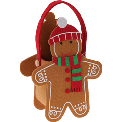 Karácsonyi mintás filctáska, 13 x 15,5 cm