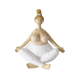 Porcelán figura Jóga, nő, 22 cm