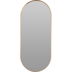 Ovális tükör arany keretben, 72 x 32 cm