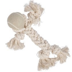 Kutyajáték, csomózott zsinór labdával, 25 cm
